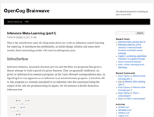Tablet Screenshot of blog.opencog.org